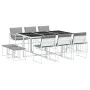Gartensitzgruppe 11-teilig mit weißen Textilene-Kissen. von , Gartensets - Ref: Foro24-3295099, Preis: 466,76 €, Rabatt: %