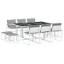 Gartensitzgruppe 11-teilig mit weißen Textilene-Kissen. von , Gartensets - Ref: Foro24-3295099, Preis: 472,06 €, Rabatt: %