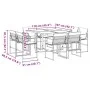 Gartensitzgruppe 9-teilig mit weißen Textilene-Kissen. von , Gartensets - Ref: Foro24-3295108, Preis: 412,55 €, Rabatt: %