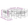 Juego de comedor de jardín 9 pzas con cojines textilene blanco by , Garden sets - Ref: Foro24-3295108, Price: 417,78 €, Disco...