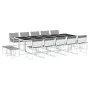 Gartensitzgruppe 15-teilig mit weißen Textilene-Kissen. von , Gartensets - Ref: Foro24-3295101, Preis: 757,41 €, Rabatt: %