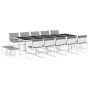 Juego de comedor de jardín 15 pzas con cojines textilene blanco by , Garden sets - Ref: Foro24-3295101, Price: 766,00 €, Disc...