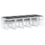 Juego de comedor de jardín 15 pzas con cojines textilene blanco by , Garden sets - Ref: Foro24-3295101, Price: 766,00 €, Disc...