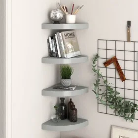 Floating wall shelves 4 pcs MDF gray 25x25x3.8 cm by vidaXL, Shelves and shelves - Ref: Foro24-323903, Price: 40,49 €, Discou...