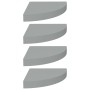 Estantes flotantes de pared 4 uds MDF gris 25x25x3,8 cm de vidaXL, Estantes y estanterías - Ref: Foro24-323903, Precio: 43,87 €
