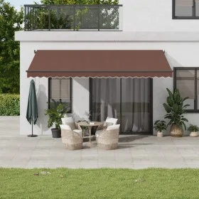 Toldo retráctil automático con luces LED marrón 500x300 cm von , Markisen - Ref: Foro24-3310219, Preis: 622,38 €, Rabatt: %