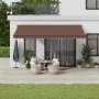 Toldo retráctil automático con luces LED marrón 500x300 cm by , Awnings - Ref: Foro24-3310219, Price: 622,38 €, Discount: %