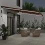 Toldo retráctil automático con luces LED marrón 500x300 cm by , Awnings - Ref: Foro24-3310219, Price: 622,38 €, Discount: %