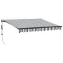 Toldo retráctil automático gris antracita y blanco 300x250 cm by , Awnings - Ref: Foro24-3310225, Price: 328,82 €, Discount: %