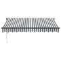 Toldo retráctil automático gris antracita y blanco 300x250 cm by , Awnings - Ref: Foro24-3310225, Price: 328,82 €, Discount: %
