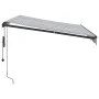 Toldo retráctil automático gris antracita y blanco 300x250 cm by , Awnings - Ref: Foro24-3310225, Price: 328,82 €, Discount: %