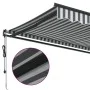 Toldo retráctil automático gris antracita y blanco 300x250 cm by , Awnings - Ref: Foro24-3310225, Price: 328,82 €, Discount: %