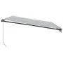 Toldo retráctil manual gris antracita y blanco 500x300 cm de , Toldos - Ref: Foro24-3310238, Precio: 528,62 €, Descuento: %