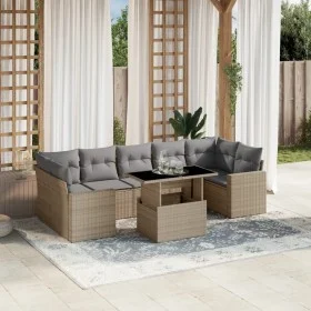 Set de sofás de jardín y cojines 8 piezas ratán sintético beige by , Garden sets - Ref: Foro24-3267149, Price: 567,11 €, Disc...