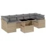 Set de sofás de jardín y cojines 8 piezas ratán sintético beige by , Garden sets - Ref: Foro24-3267149, Price: 567,11 €, Disc...