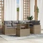 Juego de sofás jardín con cojines 6 pzas ratán sintético beige by , Garden sets - Ref: Foro24-3267259, Price: 428,11 €, Disco...
