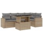 Juego de sofás jardín con cojines 6 pzas ratán sintético beige von , Gartensets - Ref: Foro24-3267259, Preis: 428,85 €, Rabat...