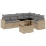 Set sofás de jardín 7 piezas y cojines ratán sintético beige by , Garden sets - Ref: Foro24-3267299, Price: 488,15 €, Discoun...