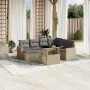 Set de sofás de jardín y cojines 8 piezas ratán sintético beige by , Garden sets - Ref: Foro24-3267439, Price: 532,70 €, Disc...