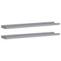 Repisa para marcos de fotos 2 uds MDF gris 80x9x3 cm de vidaXL, Estantes y estanterías - Ref: Foro24-323936, Precio: 21,36 €,...
