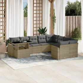 Juego de sofás jardín con cojines beige 10 pzas ratán sintético by , Garden sets - Ref: Foro24-3267509, Price: 651,27 €, Disc...
