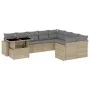 Juego de sofás jardín con cojines beige 10 pzas ratán sintético by , Garden sets - Ref: Foro24-3267509, Price: 651,27 €, Disc...