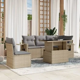 Juego de sofás jardín con cojines 6 pzas ratán sintético beige by , Garden sets - Ref: Foro24-3267909, Price: 431,78 €, Disco...