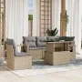 Juego de sofás jardín con cojines 6 pzas ratán sintético beige by , Garden sets - Ref: Foro24-3267909, Price: 431,78 €, Disco...