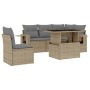 Juego de sofás jardín con cojines 6 pzas ratán sintético beige by , Garden sets - Ref: Foro24-3267909, Price: 433,46 €, Disco...