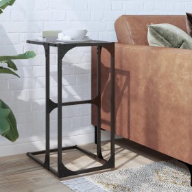 Beistelltisch mit transparentem Glas und Stahl 40x30x61,5 cm von , Seitentische - Ref: Foro24-846036, Preis: 29,55 €, Rabatt: %