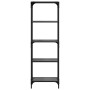 Estantería superficie de vidrio negro acero 40x30x123 cm by , Hangers and shelves - Ref: Foro24-846041, Price: 67,38 €, Disco...