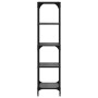 Estantería superficie de vidrio negro acero 40x30x123 cm by , Hangers and shelves - Ref: Foro24-846041, Price: 67,38 €, Disco...