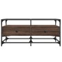 Mesa de centro con puertas de vidrio marrón roble 68,5x50x50 cm by , Coffee table - Ref: Foro24-846048, Price: 96,26 €, Disco...