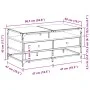 Kaffeetisch mit braunen Eichenglastüren 68,5x50x50 cm. von , Couchtisch - Ref: Foro24-846048, Preis: 94,84 €, Rabatt: %