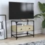Mueble TV cristal y madera ingeniería roble Sonoma 60x35x51 cm by , TV Furniture - Ref: Foro24-846055, Price: 56,06 €, Discou...