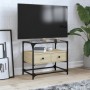 Mueble TV cristal y madera ingeniería roble Sonoma 60x35x51 cm by , TV Furniture - Ref: Foro24-846055, Price: 56,82 €, Discou...