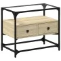 Mueble TV cristal y madera ingeniería roble Sonoma 60x35x51 cm by , TV Furniture - Ref: Foro24-846055, Price: 56,06 €, Discou...