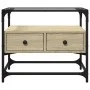 Mueble TV cristal y madera ingeniería roble Sonoma 60x35x51 cm by , TV Furniture - Ref: Foro24-846055, Price: 56,06 €, Discou...