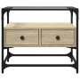 Mueble TV cristal y madera ingeniería roble Sonoma 60x35x51 cm by , TV Furniture - Ref: Foro24-846055, Price: 56,82 €, Discou...