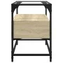 Mueble TV cristal y madera ingeniería roble Sonoma 60x35x51 cm by , TV Furniture - Ref: Foro24-846055, Price: 56,06 €, Discou...