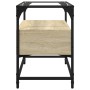 Mueble TV cristal y madera ingeniería roble Sonoma 60x35x51 cm by , TV Furniture - Ref: Foro24-846055, Price: 56,82 €, Discou...