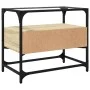 Mueble TV cristal y madera ingeniería roble Sonoma 60x35x51 cm by , TV Furniture - Ref: Foro24-846055, Price: 56,06 €, Discou...