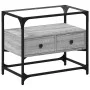 Mueble TV cristal y madera ingeniería gris Sonoma 60x35x51 cm de , Muebles TV - Ref: Foro24-846057, Precio: 60,50 €, Descuent...