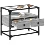 Mueble TV cristal y madera ingeniería gris Sonoma 60x35x51 cm de , Muebles TV - Ref: Foro24-846057, Precio: 60,50 €, Descuent...