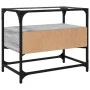 Mueble TV cristal y madera ingeniería gris Sonoma 60x35x51 cm de , Muebles TV - Ref: Foro24-846057, Precio: 60,50 €, Descuent...