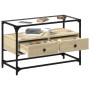 TV-Möbel aus Glas und Holz, Eichenholzoptik, 80x35x51 cm. von , TV-Möbel - Ref: Foro24-846060, Preis: 70,01 €, Rabatt: %