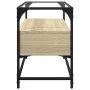 TV-Möbel aus Glas und Holz, Eichenholzoptik, 80x35x51 cm. von , TV-Möbel - Ref: Foro24-846060, Preis: 69,02 €, Rabatt: %