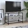 Mueble TV cristal y madera ingeniería gris Sonoma 80x35x51 cm by , TV Furniture - Ref: Foro24-846062, Price: 73,46 €, Discoun...