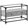 Mueble TV cristal y madera ingeniería gris Sonoma 80x35x51 cm by , TV Furniture - Ref: Foro24-846062, Price: 73,46 €, Discoun...