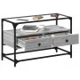 Mueble TV cristal y madera ingeniería gris Sonoma 80x35x51 cm by , TV Furniture - Ref: Foro24-846062, Price: 73,46 €, Discoun...